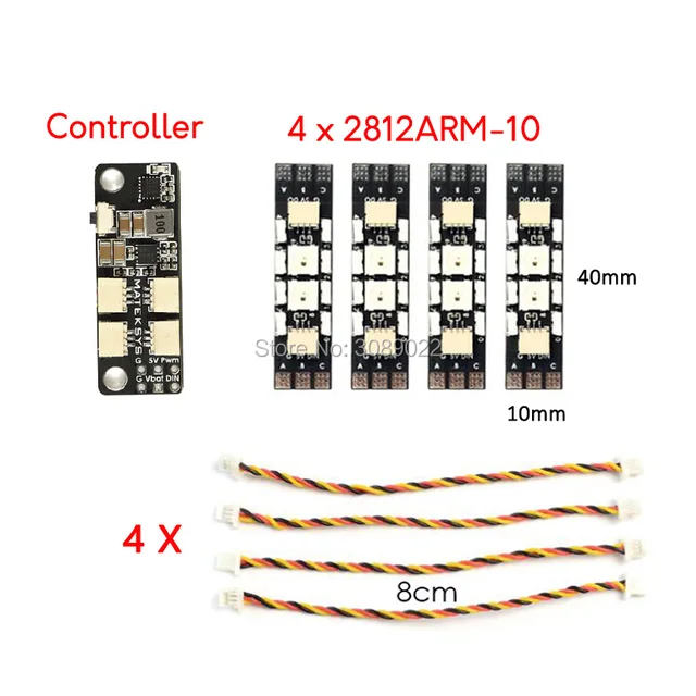 4 x Matek RGB ARM 10X + 2812 LED Controller