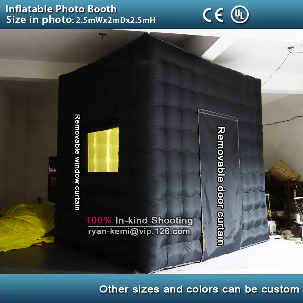 2,5 м светодиодный светильник надувная фотостудка с окном светодиодный надувной фотокорпус палатка надувная кубическая палатка