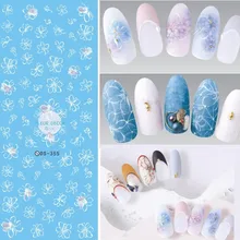 Платье с цветочным рисунком дизайн! Лак для ногтей Вода деколь декорации Дизайн Наклейка для водяного переноса изображения на ноготь для ногтей советы красоты