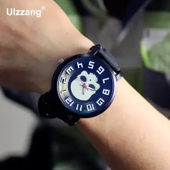 

Cool Stylish Skull Big Number Punk Rubber Silicone Gel Sport Quartz Wrist Watch Hours Clock for Men Male Boy