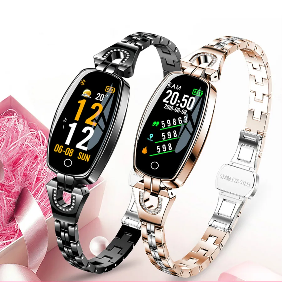 

Newest Fashion Women Smart Watch Heart Rate Monitor Bluetooth 4.0 Fitness Smartwatch Reloj Inteligente For IOS Android
