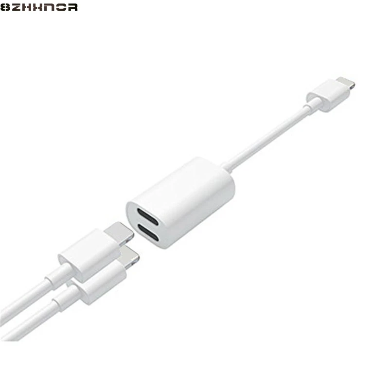 SZHXNOR Double Charger For Iphone 7 8 plus Iphone X Adapter 8pin Ports