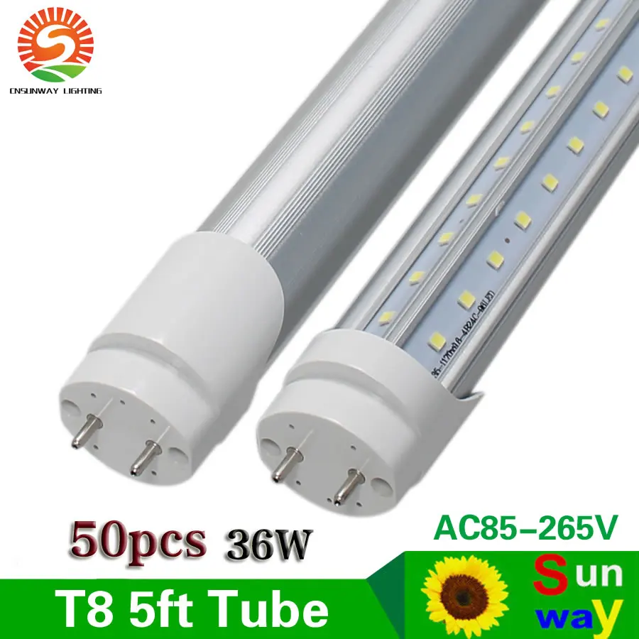 

LED bulb Lamp 5ft Tube Light T8 G13 V-Shaped bi-pin dual ended power double row Cooler Door shop Light retrofit fixture 36W