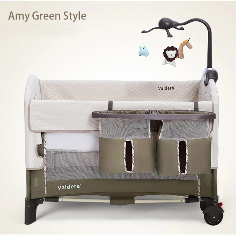  Baby Cribs Valdera baby game bed Foldable multifunctional newborn beds variable table BB crib