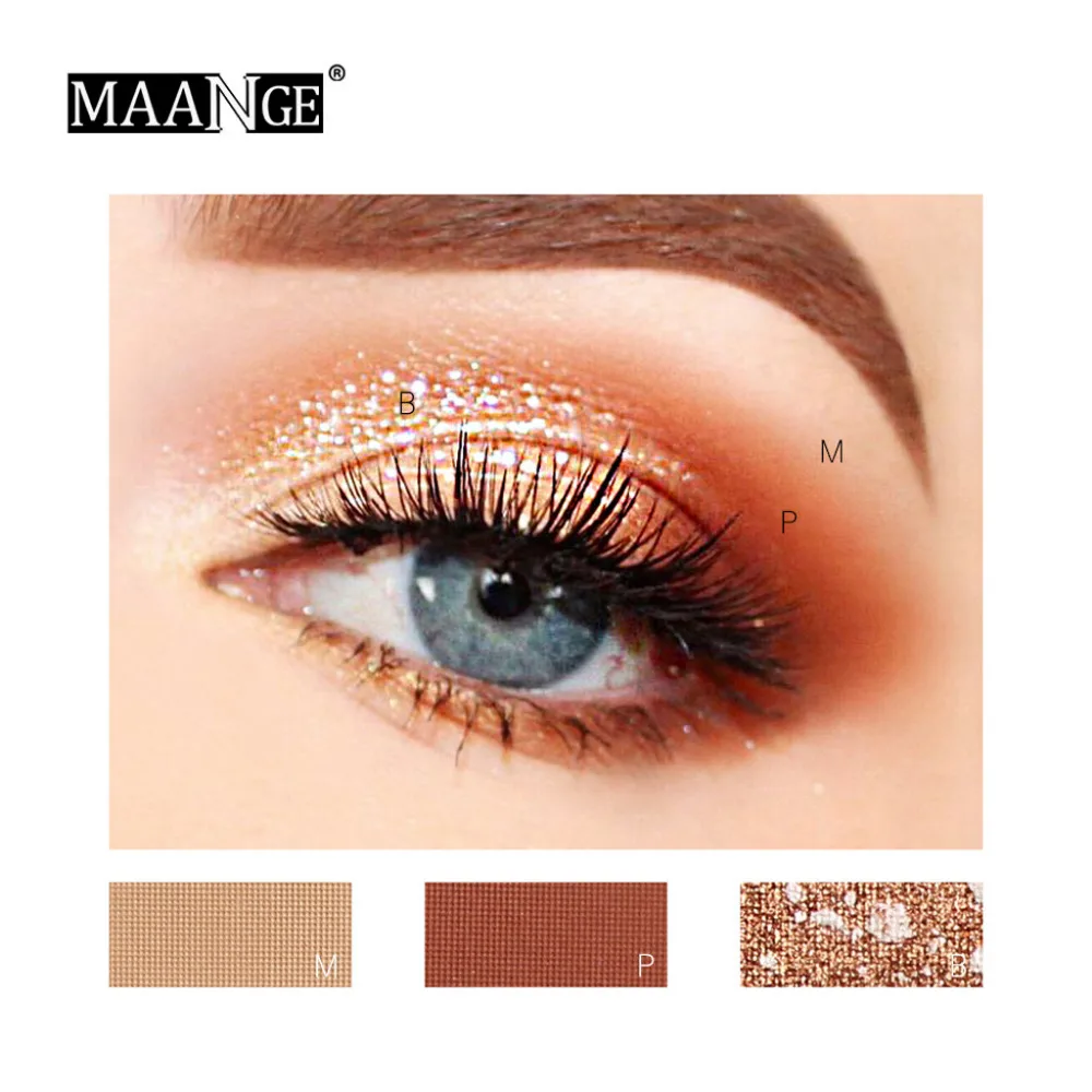 MAANGE тени для век Pallete beauty waterproof Eye Shadow Plate Powder Matte Eyeshadow Cosmetic Makeup Eyeshadow 18 блеск бриллиант