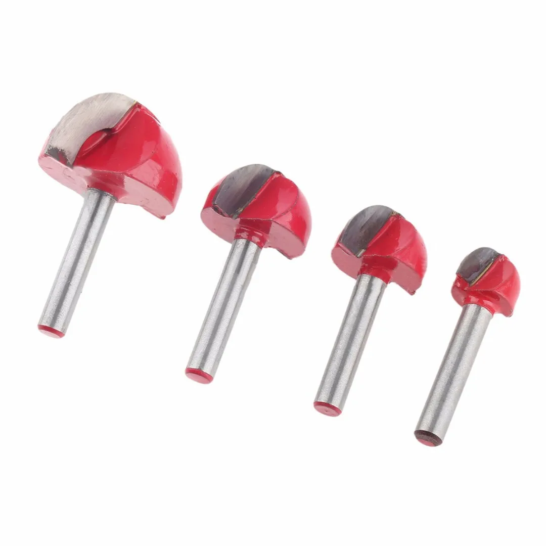 

1pc 4PCS 6MM Shank Ball Nose End Mill Round Nose Milling Bit Radius Core Router Bit Tools