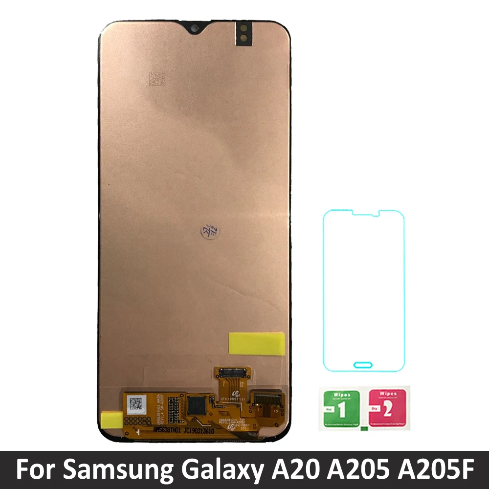 

For Samsung galaxy A20 LCD Display A205/DS A205F A205FD A205A Touch Screen Digitizer Assembly For Samsung A20 Super Amoled LCD