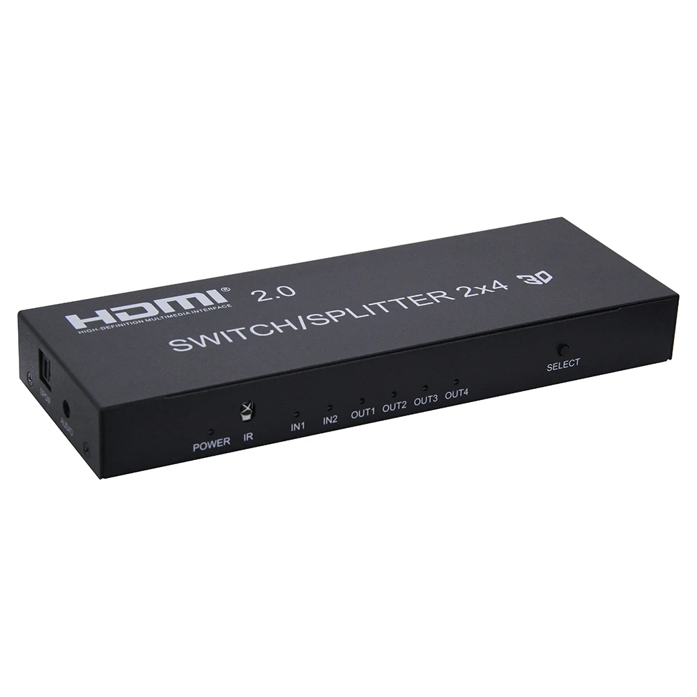 2x4 HDMI 2 0 переключатель сплиттер 4K переключатель/сплиттер SPDIF аудио поддержка 4K/60