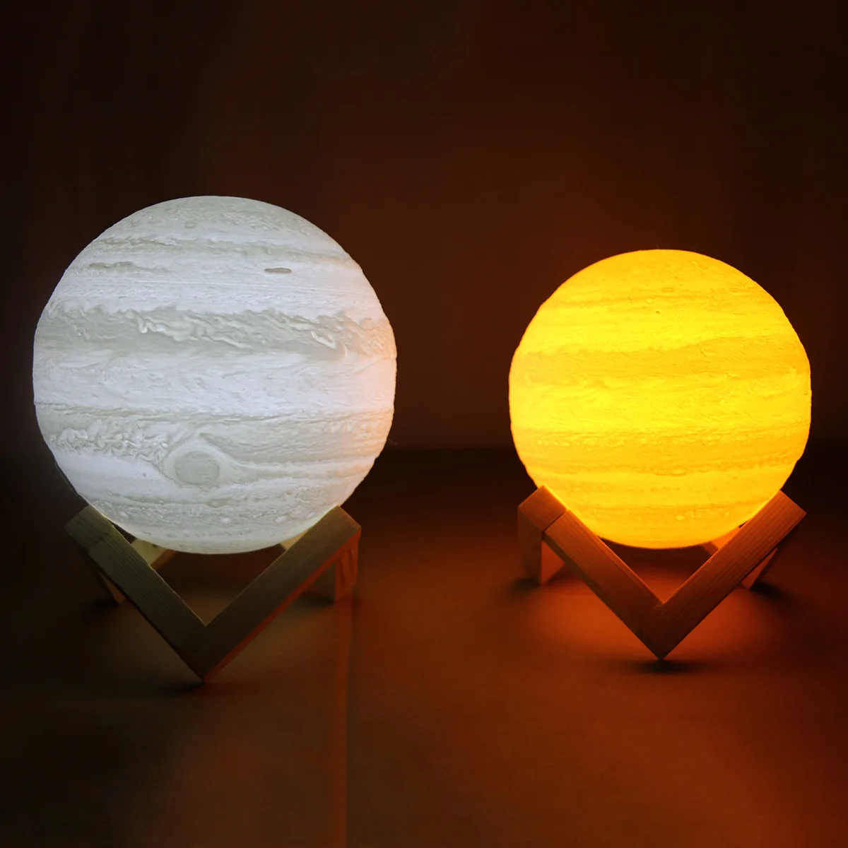 

Jupiter Night Light 3D Magical Touch Switch USB charging LED Jupiter light Table Jupiter Desk Lamp Home Decor Ivory white DC 5V