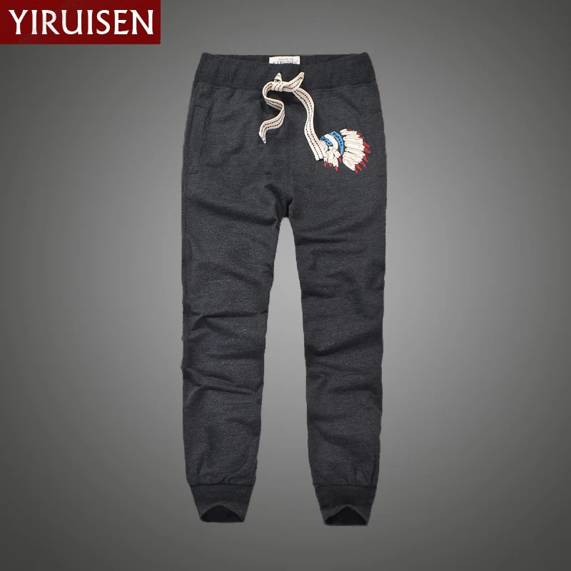 Sport Jogging Trousers Men 100% Cotton Sweatpants for Autumn