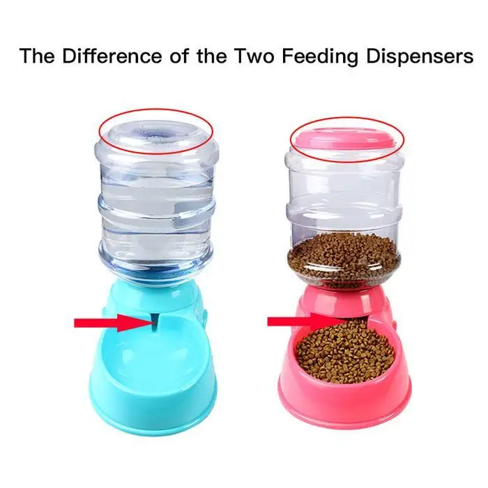 Автоматическая кормушка для домашних животных еда диспенсер воды как на картинке повседневное 3.5L Кормление 16 см/6,3 дюймов питьевой