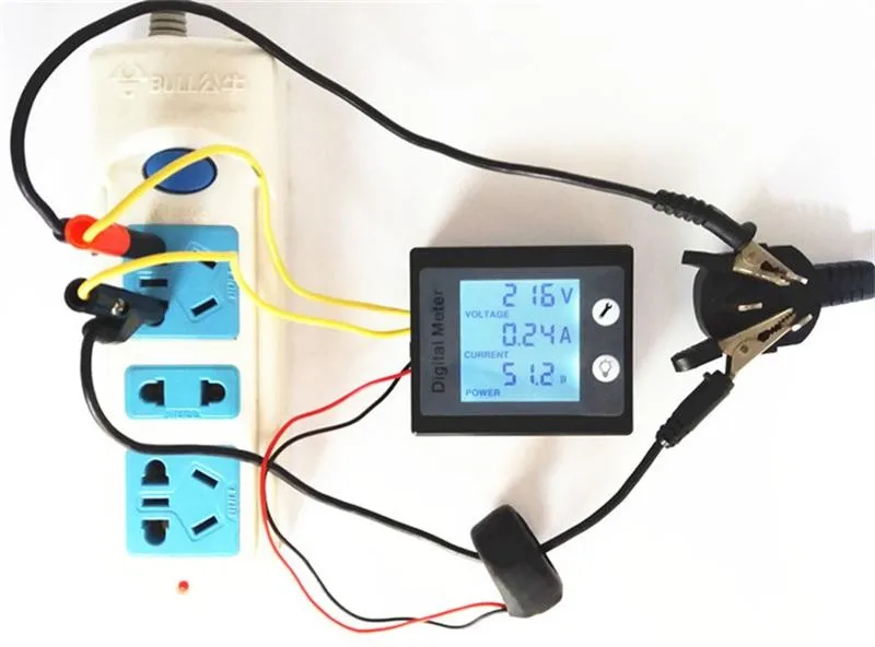 AC 80-260 V Цифровой Многофункциональный ЖК-монитор мощности измеритель тока/напряжения/измеритель мощности 0-100A с трансформатором тока 12003014