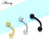Alisouy 1PC 6/8/10/12mm 16G Surgical Steel 3mm Ball Eyebrow Piercing Curved Barbell Lip Ring Snug Daith Helix Rook Earring ► Photo 3/6