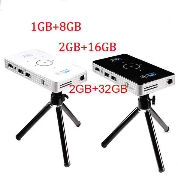 Карманный проектор 4k dlp mini C6 50 люмен Android 6 0 четырехъядерный двухдиапазонный wifi