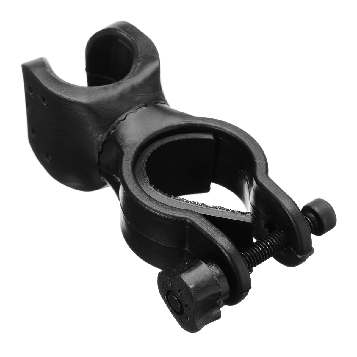 Black Flashlight Clip Metal Detector Detecting Pin Pointer Adjustable Flashlight Holder Mount Clip Clamp 10.5 x 6 x 3.3cm