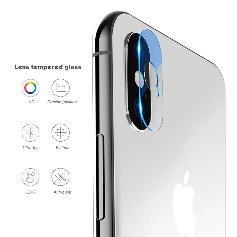 

For iPhone 7 8 XS Max XR Plus X S Tempered Glass Screen Protector Camera Lens Protection Protector For iPhone Phone Accessories