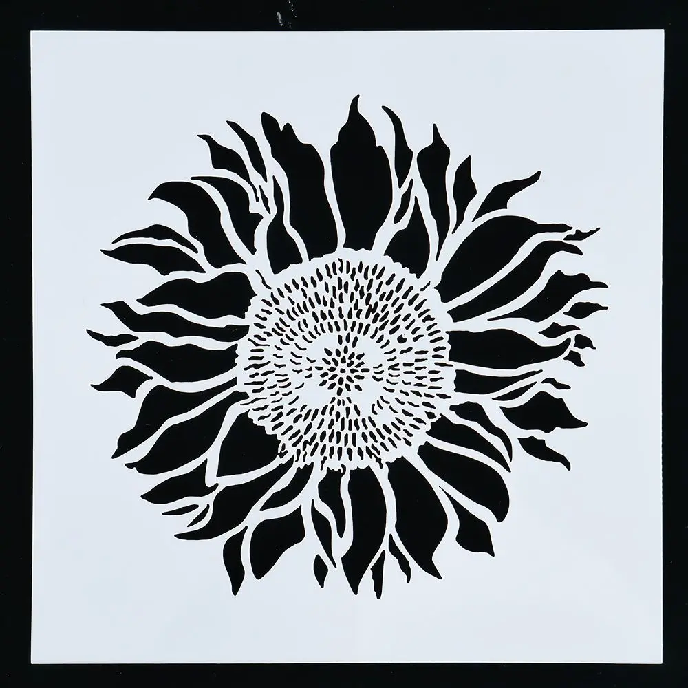 

1PC 13*13cm Sunflower Shaped Reusable Stencil Airbrush Painting Art DIY Home Decor Scrap booking Album Crafts Free Shipping