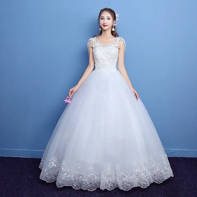 Роскошное бальное платье с кружевами Vestido De Novia Princesa винтажное свадебное