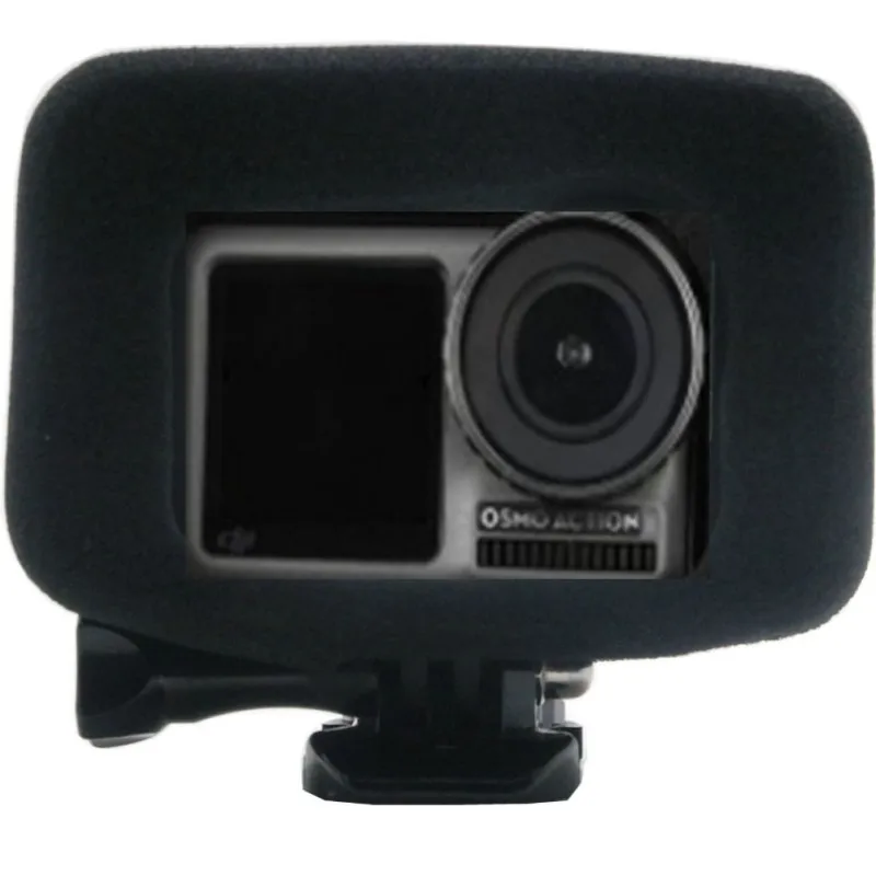 

New Camera Windproof Housing Case Sponge Frame Cover For DJI OSMO ACTION Wind Noise Reduction Improve Sound Quality