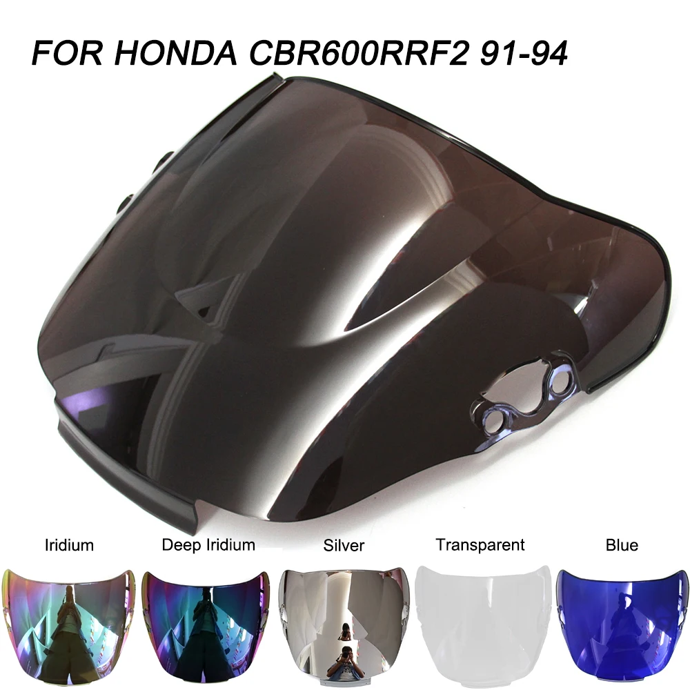 

Black Motorcycle Motorbike Windshield Double Bubble Windscreen Wind Deflectors Air Flow For Honda CBR600 F2 CBR 600 F2 1991-1994