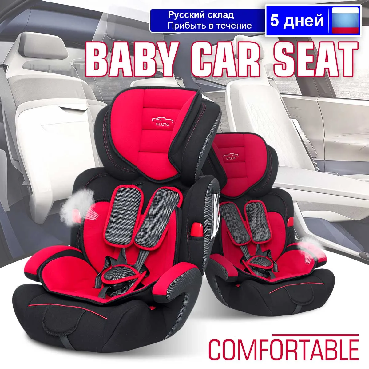 

Child Car Safety Seats Baby Safety Seat for Armchair 9-36KG Group 1/2/3 Five-Point Harness Baby Booster Seats 9months to 12years
