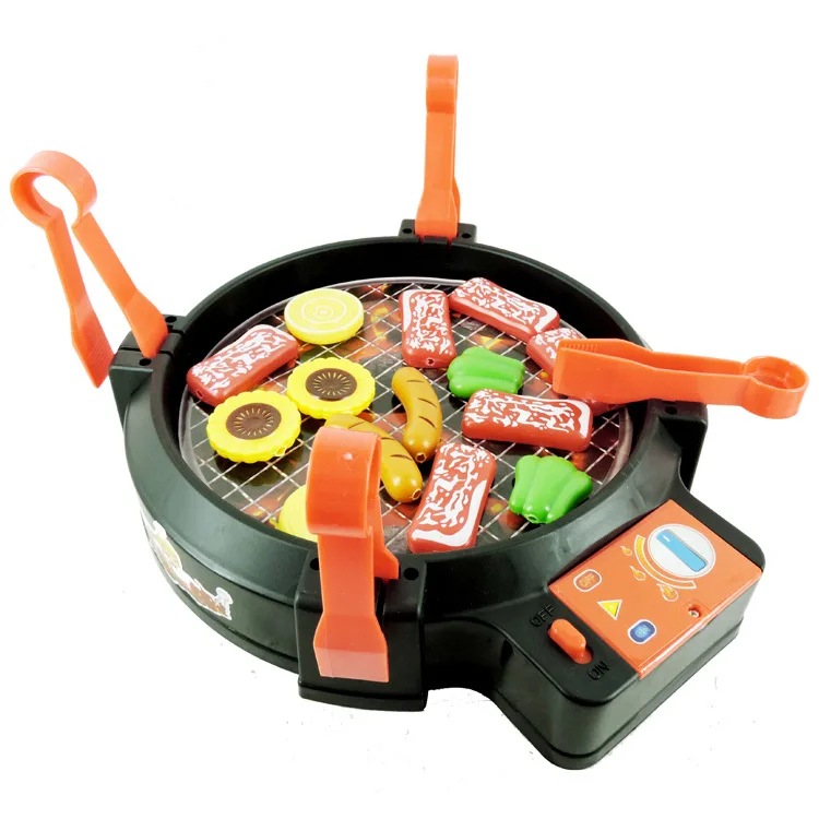 [Funny] игровой дом игрушка электрическая музыка барбекю игрушка звук барбекю кухня наборы пищи семья родитель-ребенок Интерактивная забавная игрушка для приготовления пищи