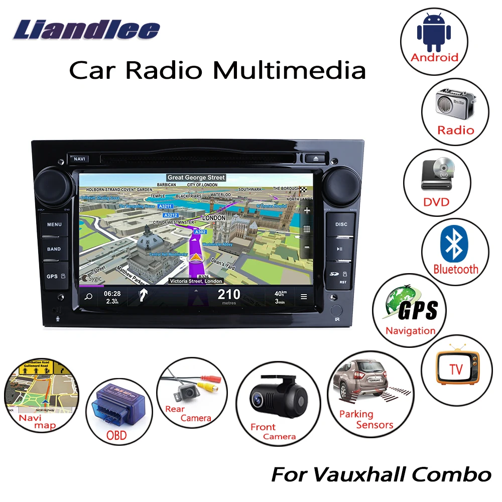 Perfect Liandlee Android Car Radio CD DVD Player For Vauxhall Combo 2001~2011 GPS Navi Navigation Maps Camera OBD TV screen Multimedia 9