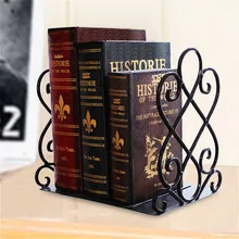 Creative Retro Bookshelf Desktop Storage Rack Bookend Iron Magazine File Book Stand Student Home Table Organizer Office Supplies dhl free 200pc korea stationery color cartoon bookshelf plastic bookend desk book organizer office shelves pink cheap supplies