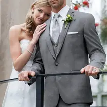 Свадебные высокое качество 3 шт. Модные мужские костюмы две пуговицы с отворотом, легкое Homme Terno Maculino