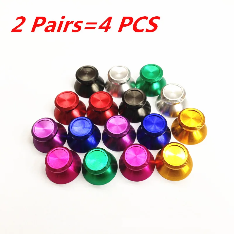 

4pcs Aluminum Metal Analog Thumbstick mushroom 3D Joystick Cap Cover Shell Replacement for playstation 4 PS4 Xbox One Controller