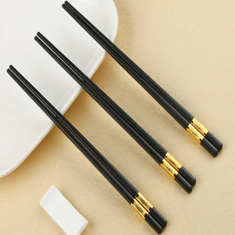 

hotel home high quality Corrosion resistant alloy Chopsticks Environmental protection Chopstick L 24CM golden free shipping