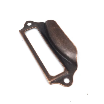 

Reddish Bronze 69*29mm Iron label frame cup pull Post Office Library File Drawer Tag Card Label Holder handle pulls