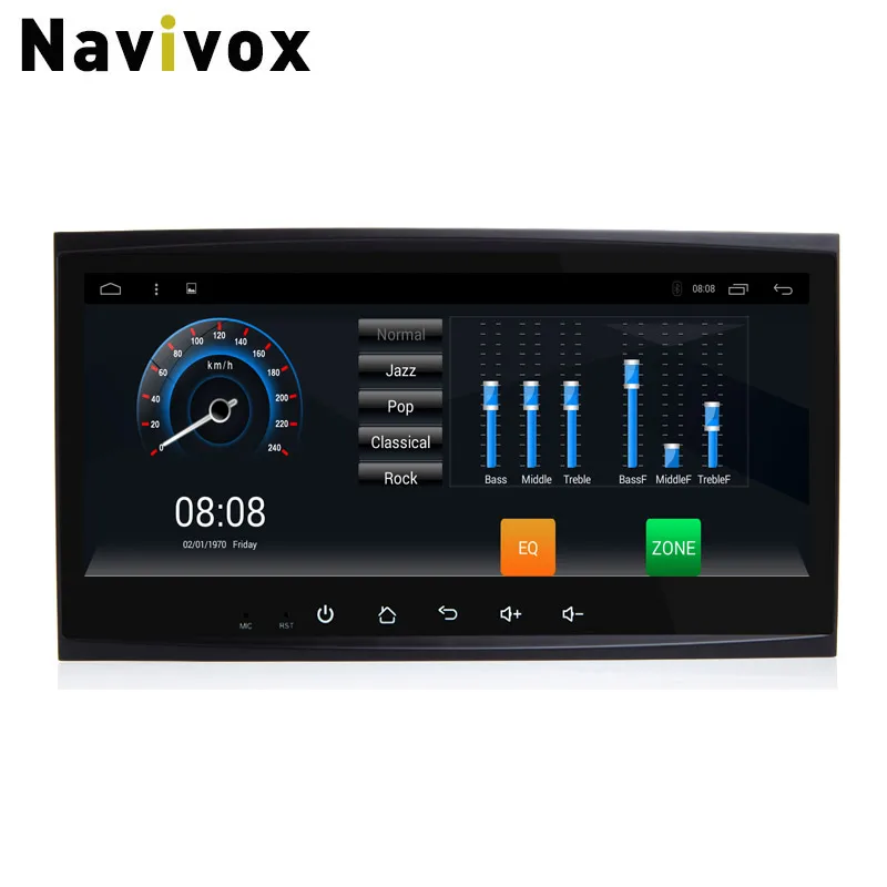 Navivox 8.8 '' 2 din Android 8.1.0 8-ядерный автомобильный GPS-навигатор Стереозвук для Touareg Old Ram2G Автомобильный радиоприемник GPS-навигатор