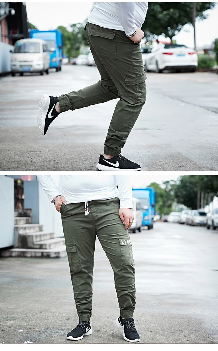Мужские брюки больших размеров 5XL 6XL 7XL 8XL качественные повседневные мужские модные штаны для бега повседневные шаровары Хип-хоп военные