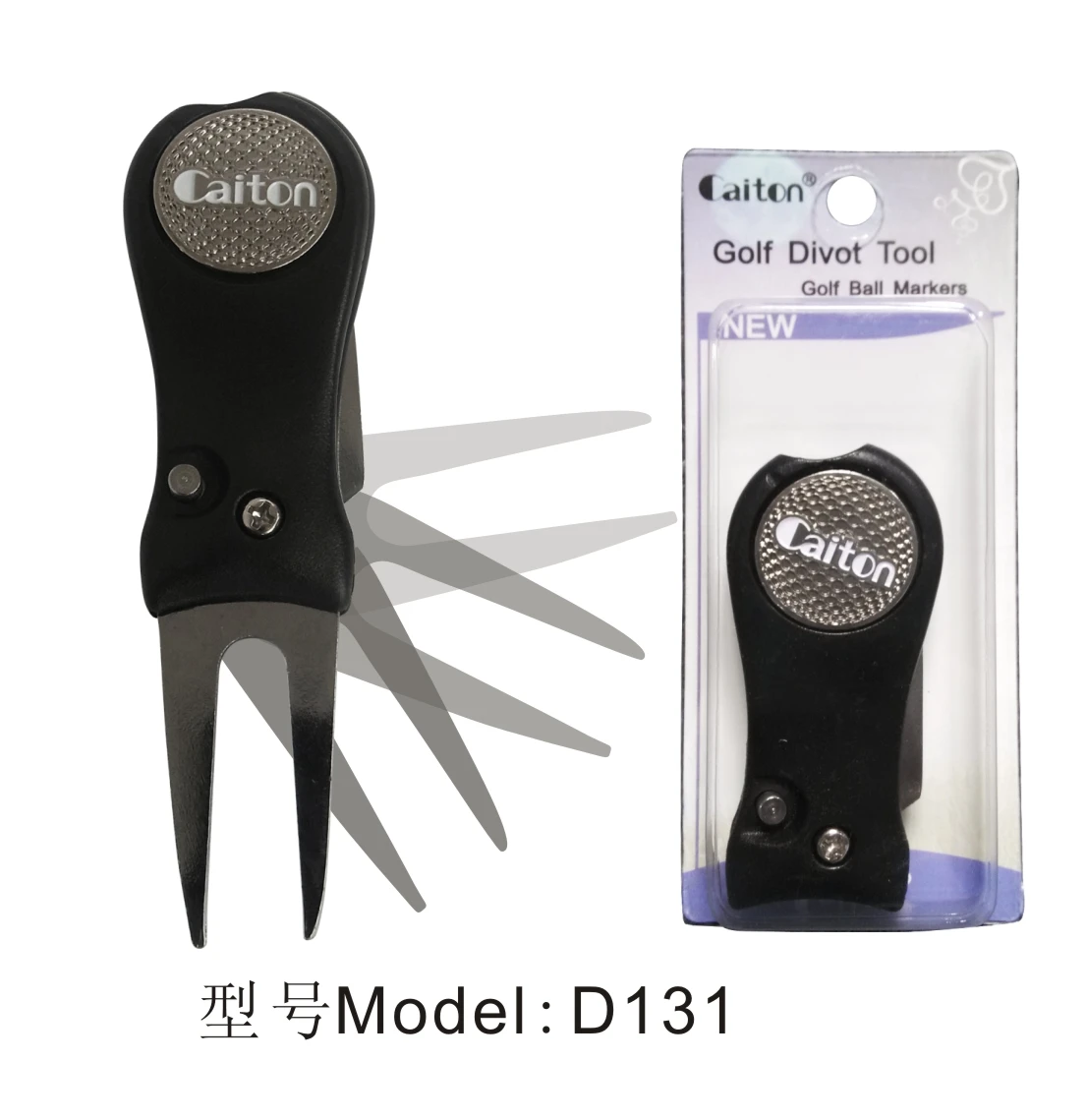 Golf Steel Divot Repair Switchblade Tool Pitch Groove Cleaner Pitchfork Golf Accessories free shipping