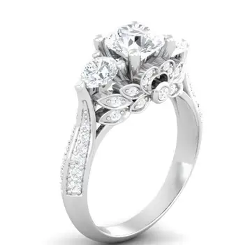 

2017 New Arrival Women Fashion Jewelry Three Stone Princess Cut 5A White CUbic Zirconia Popular Wedding Band Ring Gift Size 4-10