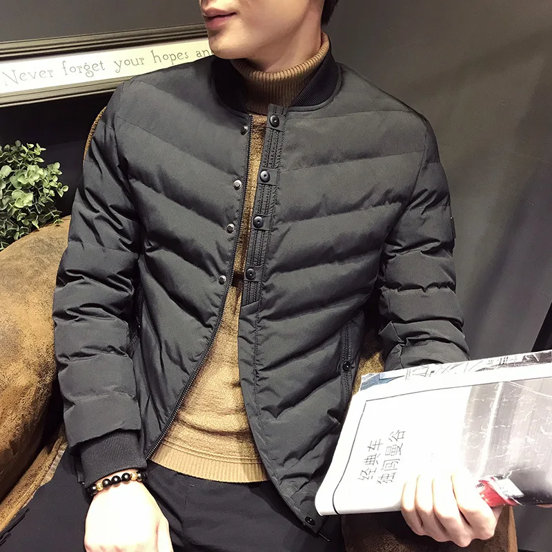 

MRMT 2019 Brand Winter New Men's Jackets Casual Sleeve Baseball Collar Overcoat for Male Cotton Padded Jacket Clothing Garment