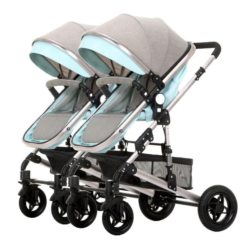 Twin Baby Strollers Light fold two Baby Pram Can Sit and Fold Newborn Baby High Landscape Detachable Double kids car free gifts Twin Baby Strollers Light fold two Baby Pram Can Sit and Fold Newborn Baby High Landscape Detachable Double kids car free gifts