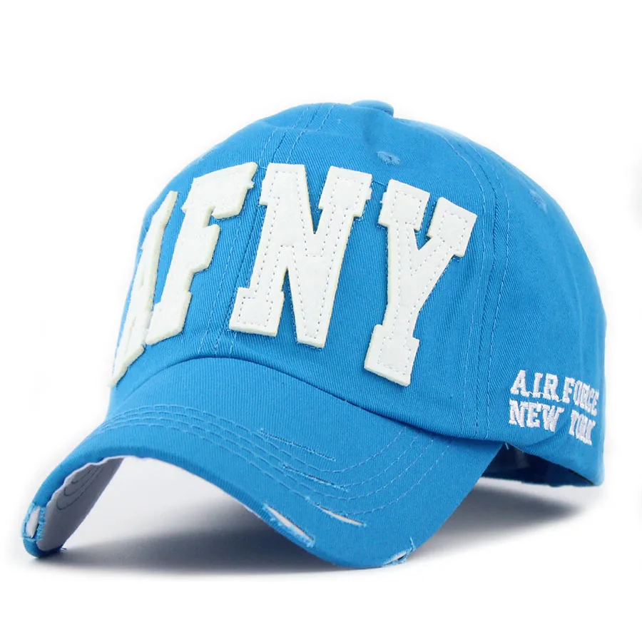 Новая модная брендовая бейсбольная кепка AFNY Snapback, Спортивная Кепка Snapback, Кепка для хип-хопа s, полностью закрытая Кепка для папы, солнцезащитные шапки Gorras для мужчин и женщин JS009 - Цвет: Blue