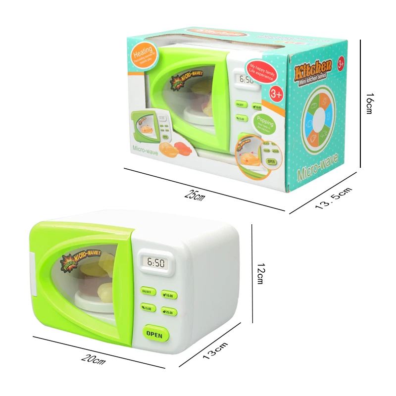 Кухонные Игрушки имитация микроволновых печей еда Обесцвеченный свет вращающийся реалистичные классические Обучающие игрушки хобби детские игрушки