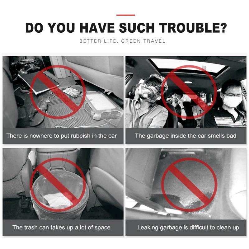 Portable Automotive Waste Storage Car Seat Back Storage Bags Car Trash Garbage Durable Auto Garbage Trash Can Rubbish Bags