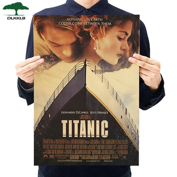 

Dlkklb Titanic Classic Movie Poster Kraft Paper Bar Cafe Poster Retro Home Decorative Painting Wall Sticker 50.5x35cm