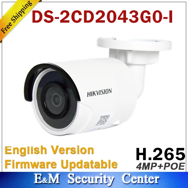 

Original Hik DS-2CD2043G0-I replace DS-2CD2042WD-I 4MP POE Network Bullet Camera Security System upgrade outdoor monitor