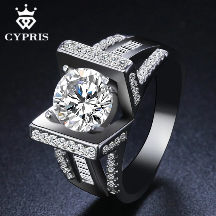 2018 RING Luxury silver color unique ring white Gold durable novelty