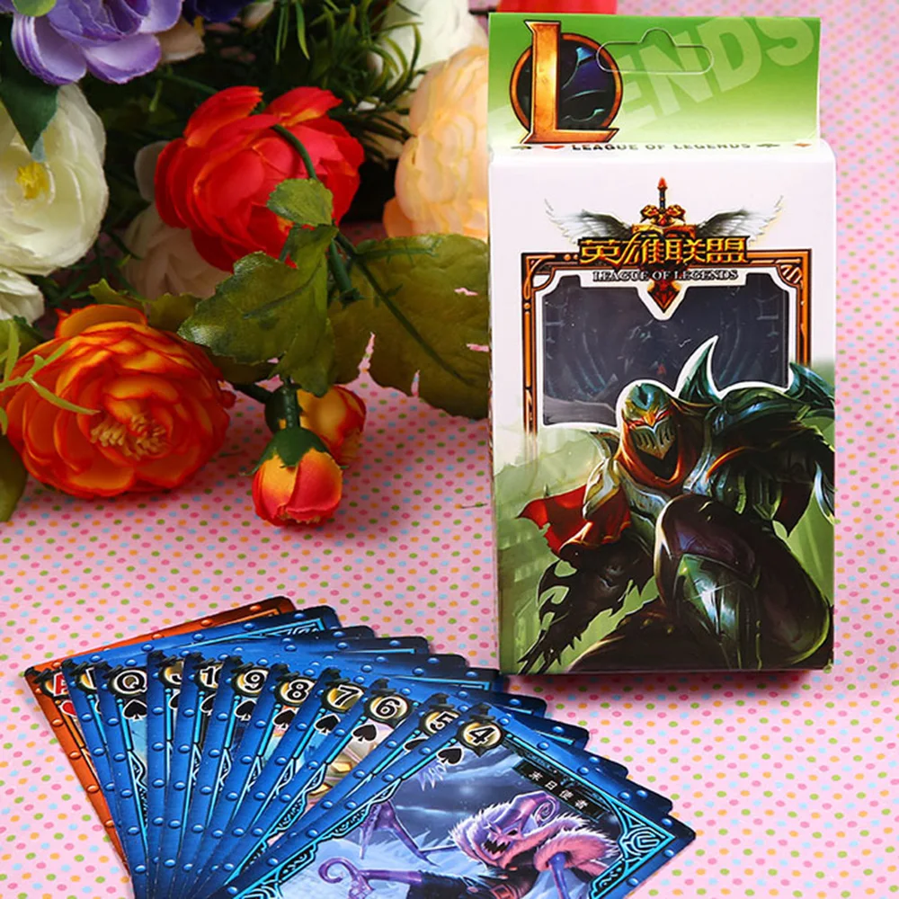 

2017 Game Poker LOL Character Texas Hold'em Poker Card Home Party Playing Cards Magic Tricks Training Poker Card For Begainner