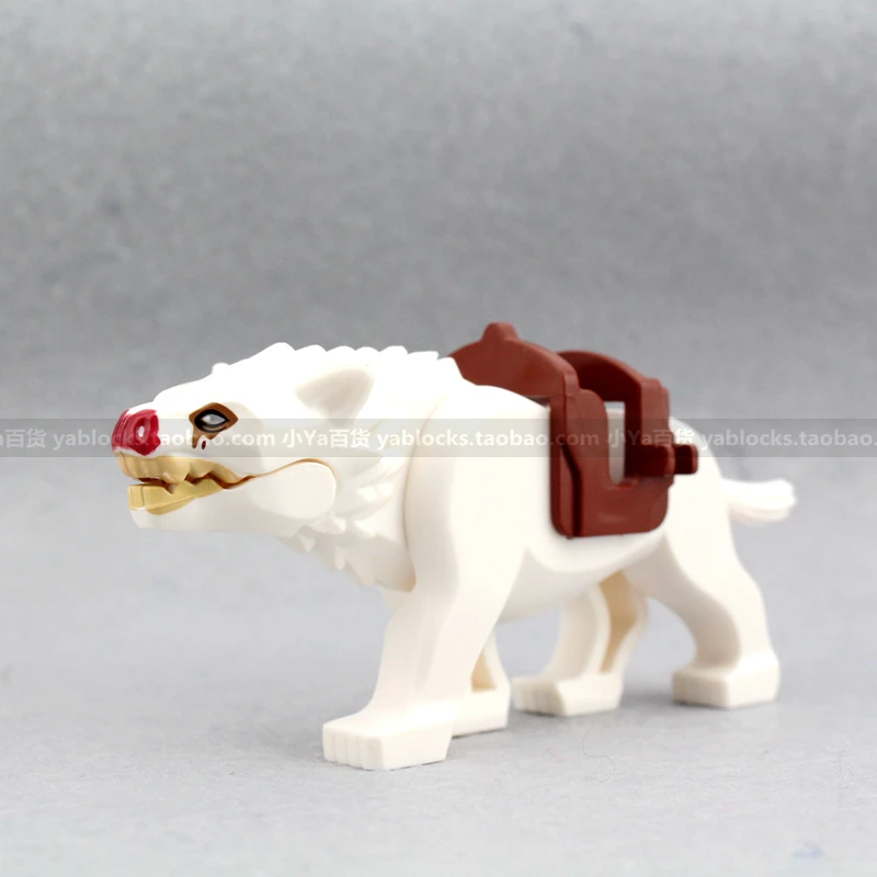 

6Pcs/set New Legoing Lord of the Rings Hobbit White Wolf for Minifigure Bricks Building Blocks Action Figures Toys For Boys Gift