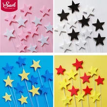 Decoraciones para tarta de estrellas de espuma de alambre decoraciones para oreja de conejo fiesta del Día del niño feliz para San Valentín graduación hornear regalos lindos