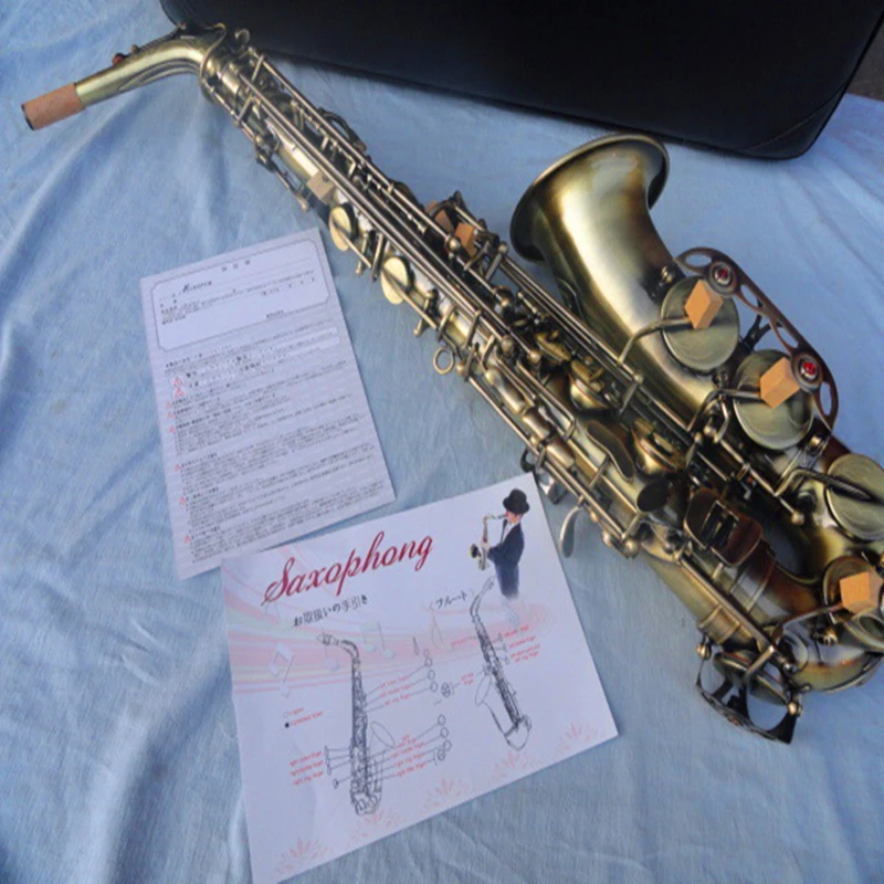 Alto sax Saxophone Eb antique brass surface Wind Instrument Sax Western
