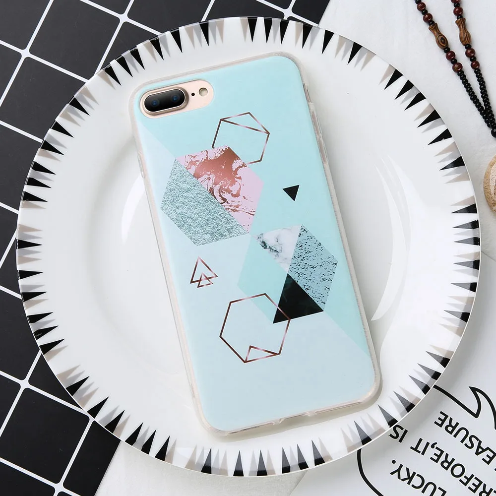 KISSCASE-Marble-Case-For-iPhone-8-7-6S-6-Plus-X-Geometric-Triangle-Phone-Cases-For(6)
