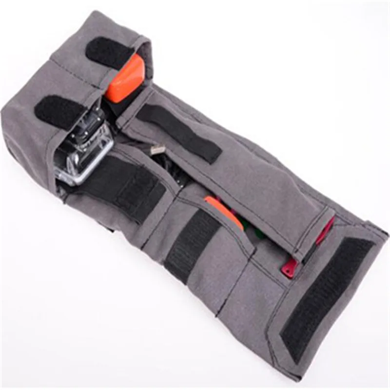 

Folding Carry Roll Canvas Case for Go Pro Portable Small Action Camera Protective Storage Bag For Gopro Hero 4 3 3+ Accessories